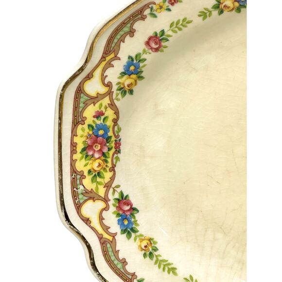 Mount Clemens Pottery 'Mildred' Vintage 1930's 11.5" Oval Serving Platter - Picture 2 of 6